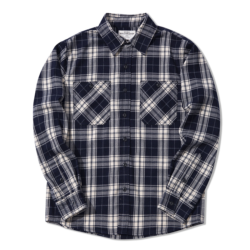 Autumn Winter Fashion Men's Cl - Flannel Plaid Shirt Heavy Weight recension och pris