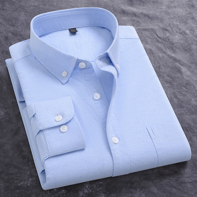 Spring New Men Oxford Shirt Lo - Oxford Cotton Casual Shirt Business recension och pris